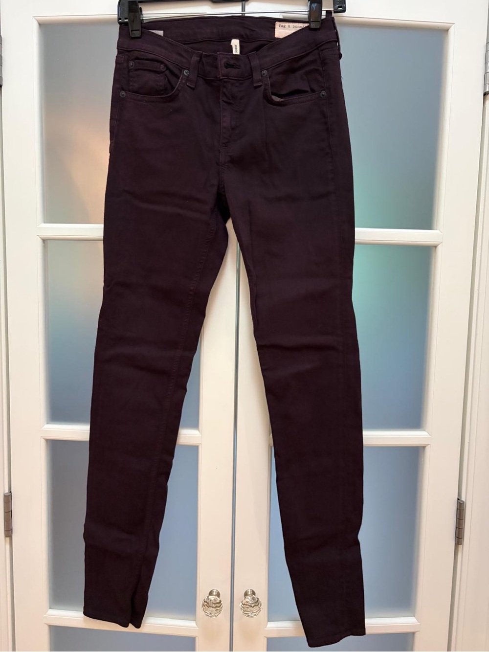 rag & bone Women’s Skinny Jeans in Deep Plum